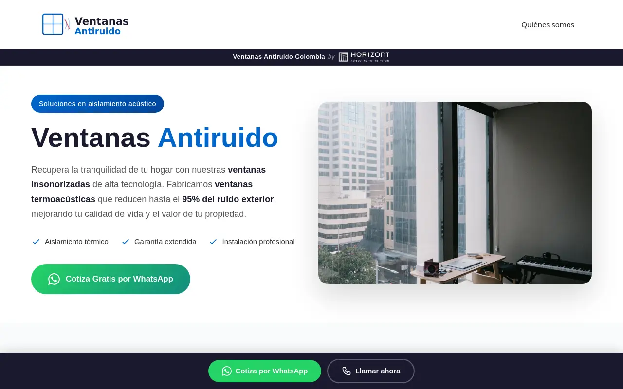 Home page of Ventanas Antiruido Colombia